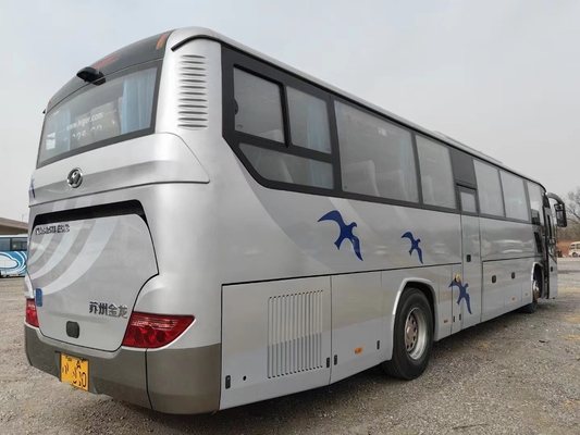 Benutzte Sitze 12 des Reisebus-54 Meter Zylinder-Maschinen-Doppeltüren-silberne Farb2. Hand höheres KLQ6125 Yuchai 6