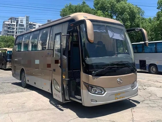 Verwendeter Trainer Bus Weichai Engine 34 setzt 2018-jährige goldene Farbe 8 Meter der 2. Hand-Kinglong XMQ6802