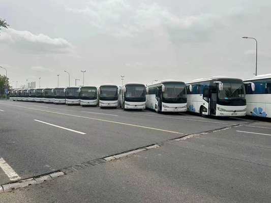 Benutzte Sitze der Luxus- Bus-weiße Farbe-50 Blattfeder 2018-jährige mittlere Tür-seltene Maschinen-2. Hand-Yutong-Bus ZK6119