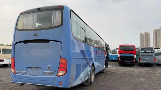 Sitzplan Yuchai-Maschinen-verwendete blaue Farbklimaanlage des zweite Handmicrobus-60 der Sitz2+3 jungen Tong Bus ZK6107