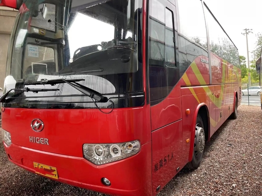 2. Sitzrote Farbe Handzug-Middle Passenger Doors 51 10,5 Meter Yuchai-Maschinen-benutzte höheren Bus KLQ6109