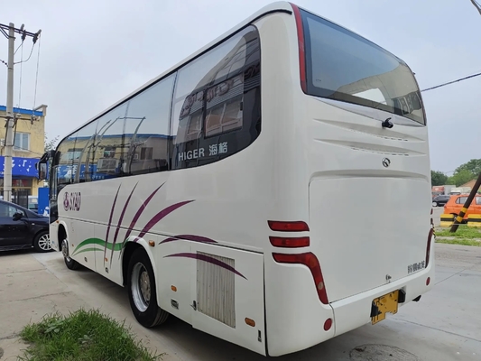 Benutzter Handelssitzweißer Farblinks-Hand-Antriebs-höherer Bus KLQ6856 der bus Yuchai-Maschinen-200hp Gepäckablage-37