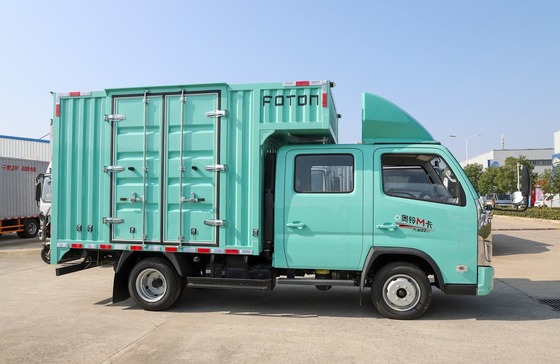 Gebrauchte Leichtfrachtwagen 2,7 Meter Containerbox 2 + 3 Sitzplätze Doppelkabine Chinesische Marke Foton