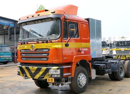 Traktor-Lkw-Kopf Shacman Gas-Transport-Pferd 6 * 4 mit 3 Achsen Weichai 350hp LNG-Handbuch