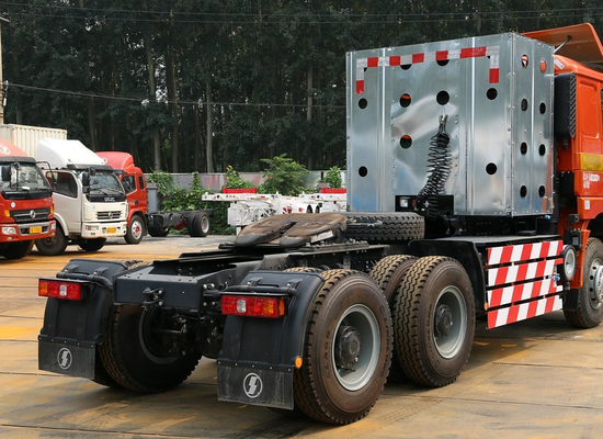Traktor-Lkw-Kopf Shacman Gas-Transport-Pferd 6 * 4 mit 3 Achsen Weichai 350hp LNG-Handbuch