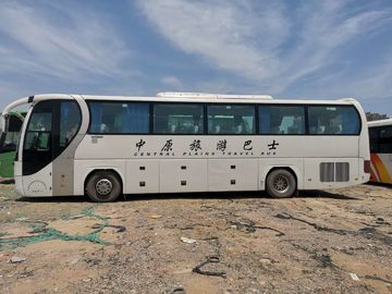 51 Sitze verwendeten Yutong-Stadt-Service-Bus-Mann-Reihen-linke Seiten-Lenkdieselzug-flache weiße Farbe