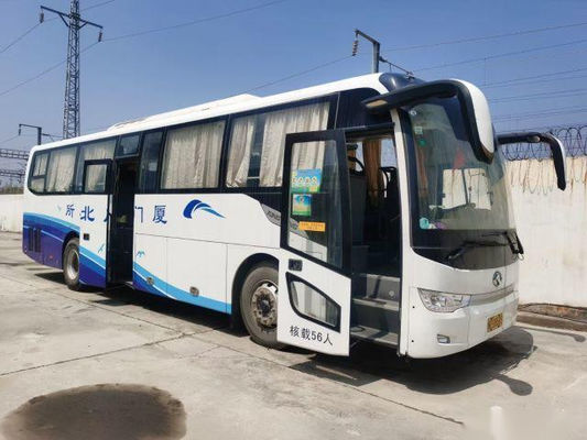 XMQ6119 benutzte Kinglong-Busse 56 Sitze 2+3 Plan benutzte Reisebus-Heckmotor-Doppeltüren, die Hand-Antriebs-Airbag-Fahrgestelle gelassen wurden