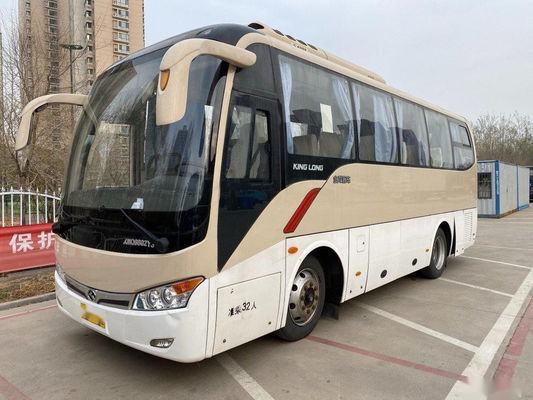 Benutztes Kinglong-Bus-Modell XMQ6802 32 setzt Stahlfahrgestelle-links-Hand-Antrieb benutzten Reisebus