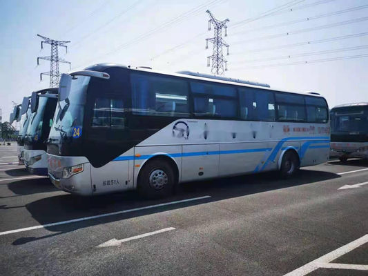 Benutzter Airbag-Fahrgestelle-linker Steuerungsreisebus-niedriger Kilometer Yuchai-Heckmotor der Yutong-Bus-51 Sitzzk6110