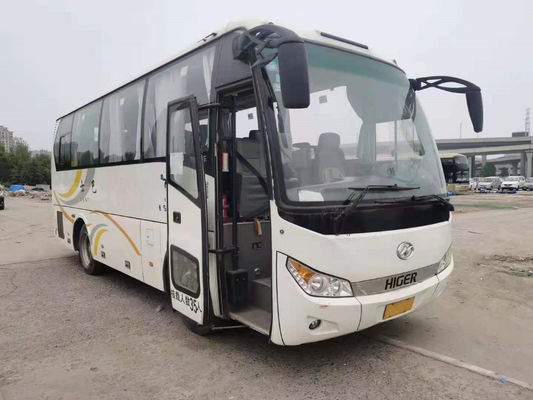 Benutzter höherer Bus KLQ6808 35 setzt Yuchai-Heckmotor 140kw verwendete niedrigen Kilometer Trainer-Bus Steel Chassiss
