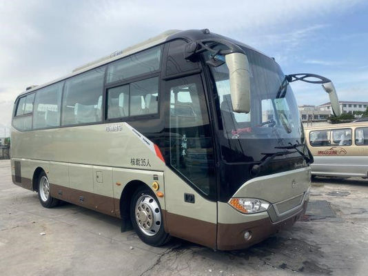 Benutzter Airbag-Fahrgestelle Yuchai-Heckmotor-neue Sitzgroßer Kapazitäts-Bus 2+2layout Reisebus Zhongtong-Marken-35seats