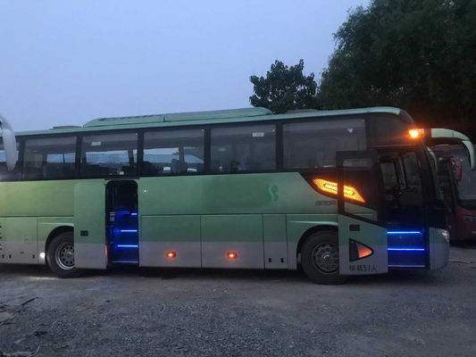Kinglong-Bus-Doppeltüren benutzter Zug-Bus 51 Heckmotor Sitzder airbag-Fahrgestelle-XMQ6113 Yuchai