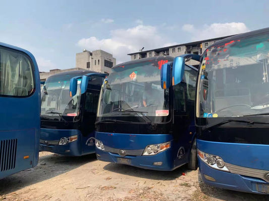 Benutzter Yutong-Bus ZK6107 benutzte benutzten Sitzdoppeltüren des Passagier-Bus-41 niedriger die Kilometer Trainer-Bus Steel Chiassiss