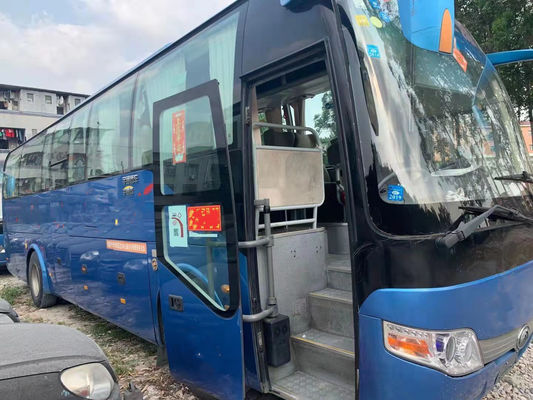 Benutzter Yutong-Bus ZK6107 benutzte benutzten Sitzdoppeltüren des Passagier-Bus-41 niedriger die Kilometer Trainer-Bus Steel Chiassiss