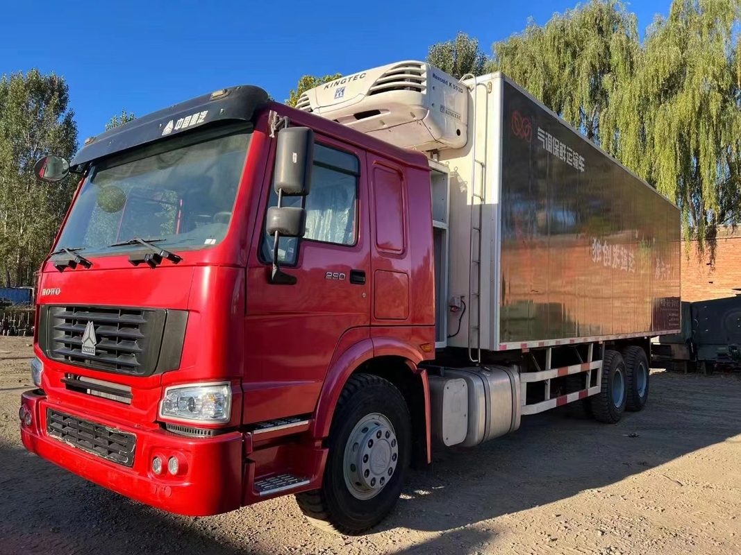Rad-6*4 benutzter Kühlschrank-LKW-Gefrierschrank-Kühlcontainer-LKW HOWO 10 für Verkauf