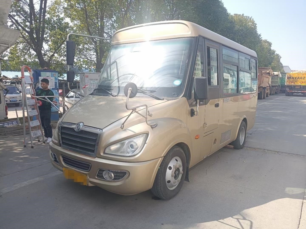 Benutzter kleiner Bus Front Engine 14seats benutzte EUROv Klimaanlage Dongfeng-Bus-EQ6550