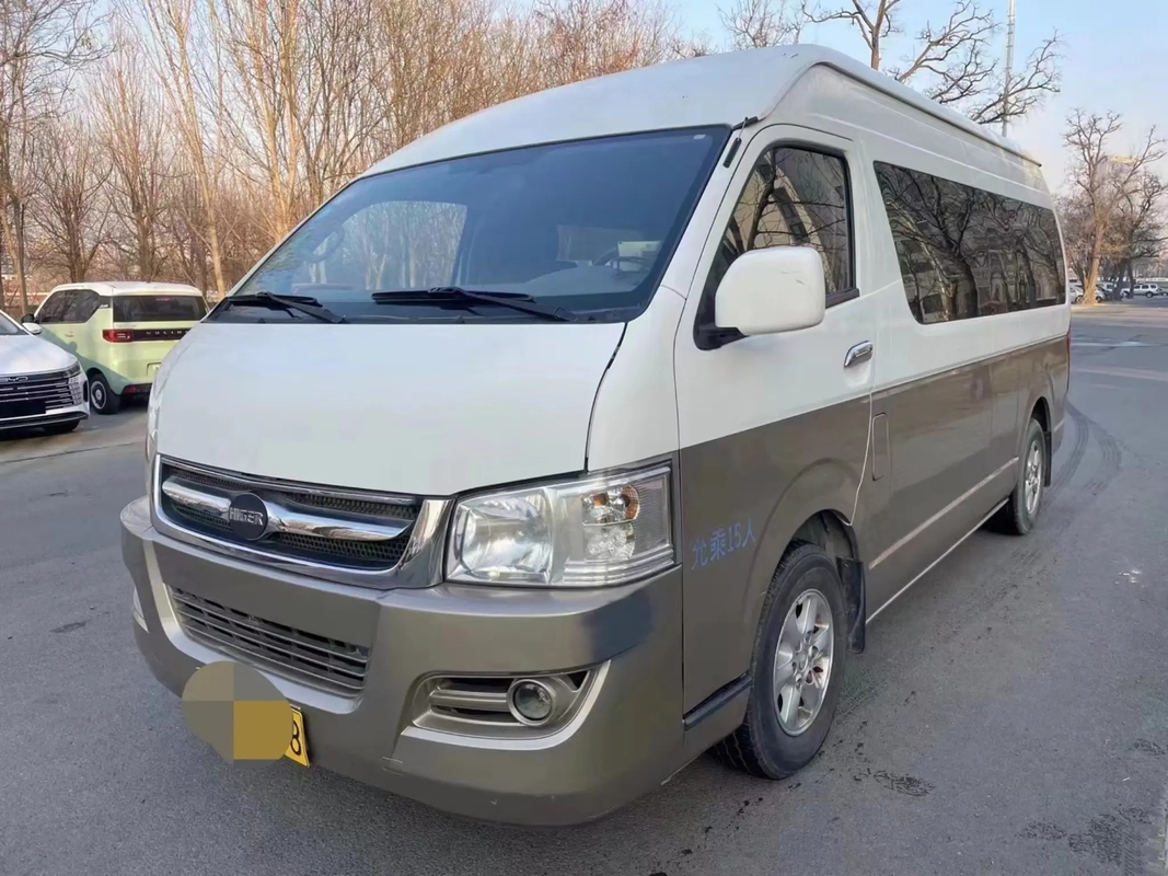 Benutzte der Shuttle-Packwagen-15 externe Schwingtür Champagne Color Front Engine Sitzhöher des Kleinbus-KLQ6540
