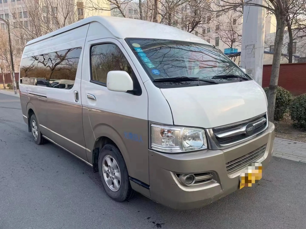 Benutzte der Shuttle-Packwagen-15 externe Schwingtür Champagne Color Front Engine Sitzhöher des Kleinbus-KLQ6540