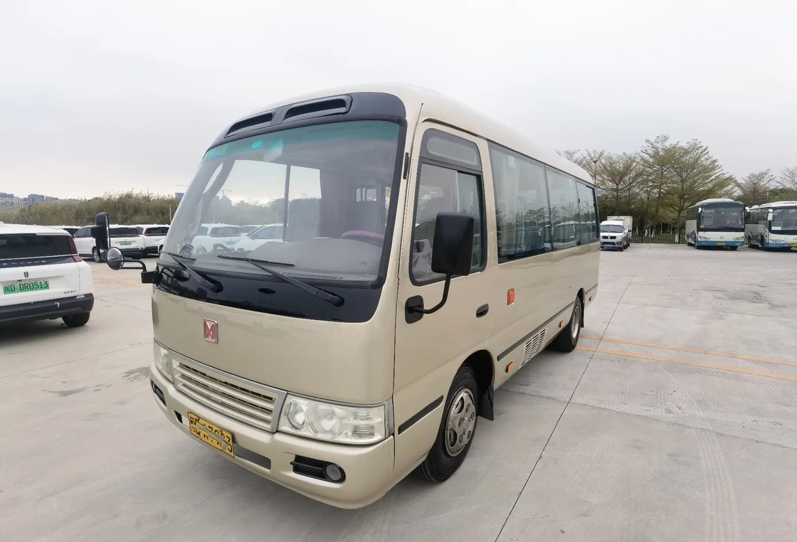 2. Hand Mini Bus Champagne Color 19 Sitze Front Engine Floding Door 6 benutzten JMC-Meter Küstenmotorschiff-JX6602