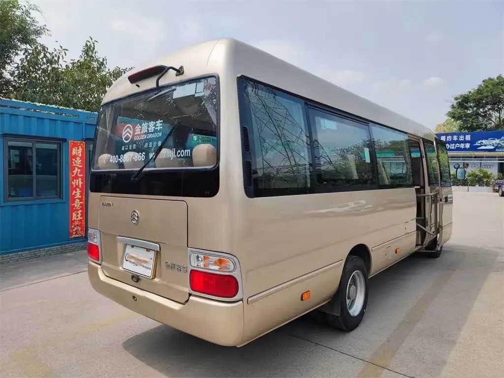 Zweite Hand Mini Bus Front Engine 19 Sitze goldenes Dragon Coaster External Swinging Door XML6700