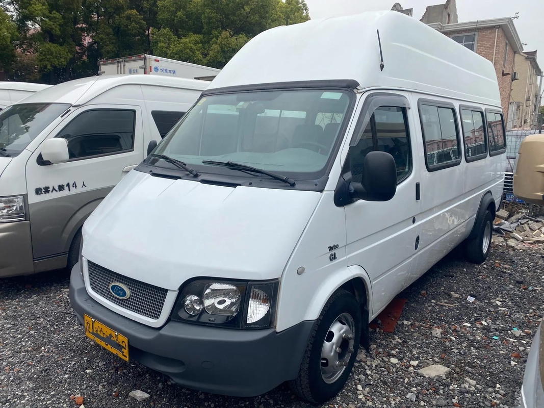 Benutzter Mini Bus-EURO IV das 17 Sitzhohe Dach Front Engine 6 Meter gleitendes Fenster-Sekunden-Hand Ford Tansit JX6600