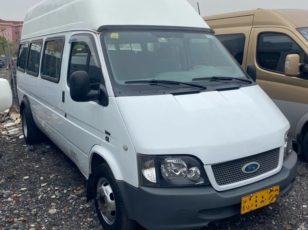 Benutzter Mini Bus-EURO IV das 17 Sitzhohe Dach Front Engine 6 Meter gleitendes Fenster-Sekunden-Hand Ford Tansit JX6600