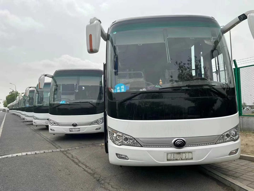 Benutzte Sitze der Luxus- Bus-weiße Farbe-50 Blattfeder 2018-jährige mittlere Tür-seltene Maschinen-2. Hand-Yutong-Bus ZK6119