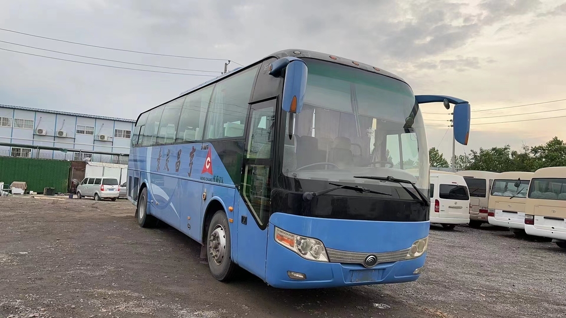 Sitzplan Yuchai-Maschinen-verwendete blaue Farbklimaanlage des zweite Handmicrobus-60 der Sitz2+3 jungen Tong Bus ZK6107