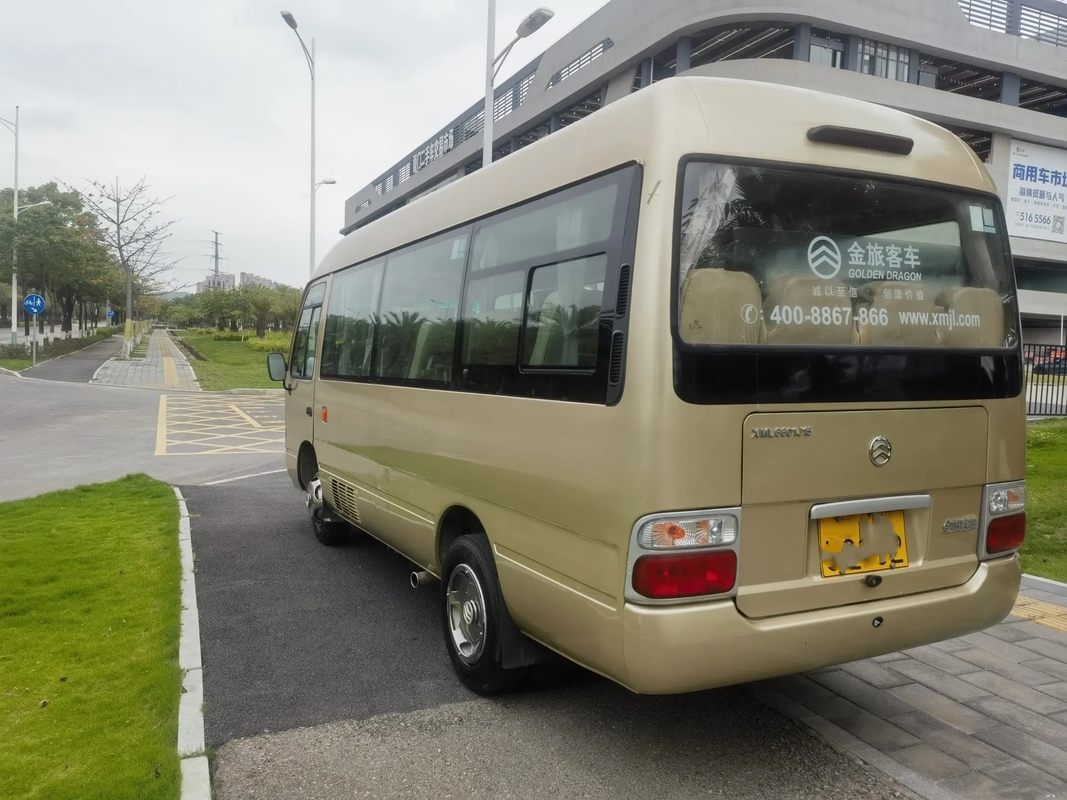 Zweite Handküstenmotorschiff 6 Meter Front Engine 19 Sitze benutzte goldene externe Schwingtür Dragon Minibuss XML6601