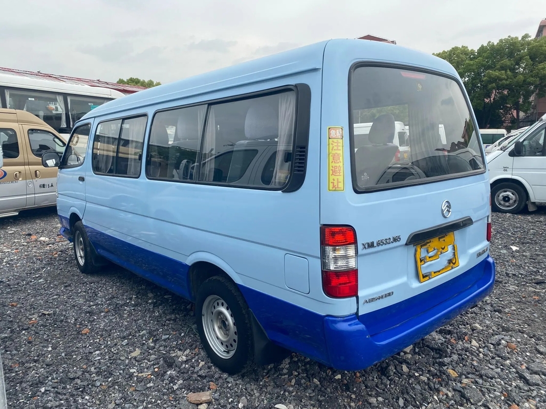 Benzinmotor LHD benutzter Kleinbus-weiße und blaue der Farbe11 Sitzgoldener Dragon Hiaces XML6532 des Sitzer-12