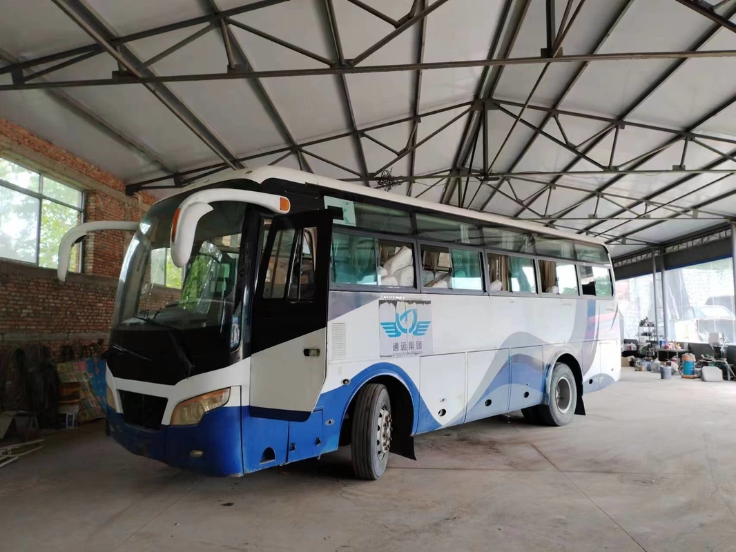 Benutzter Shuttle-Bus Front Engine 41 setzt gleitendes Fenster-Klimaanlagen-Blattfeder-2. Yutong-Kleinbus ZK6892D