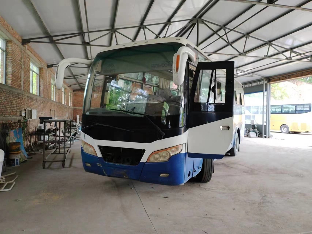 Benutzter Shuttle-Bus Front Engine 41 setzt gleitendes Fenster-Klimaanlagen-Blattfeder-2. Yutong-Kleinbus ZK6892D