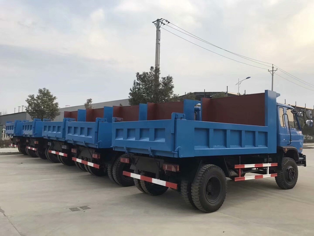 Benutztes LKW-Dump-blaues Farblicht Tipper Truck Dongfeng Brand 4×2 fahren Modell Curb Weight 6 Tonnen RHD