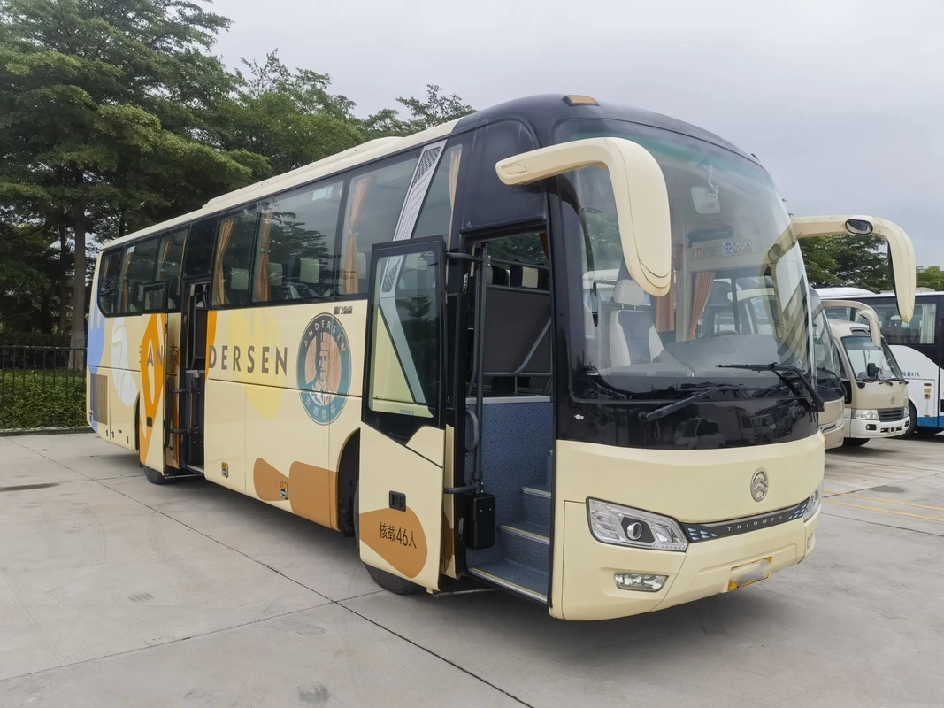 Benutzter Luxussitzgepäckraum-2018-jähriger A/C goldener Drache XML6102 des bus-Schaltgetriebe-46