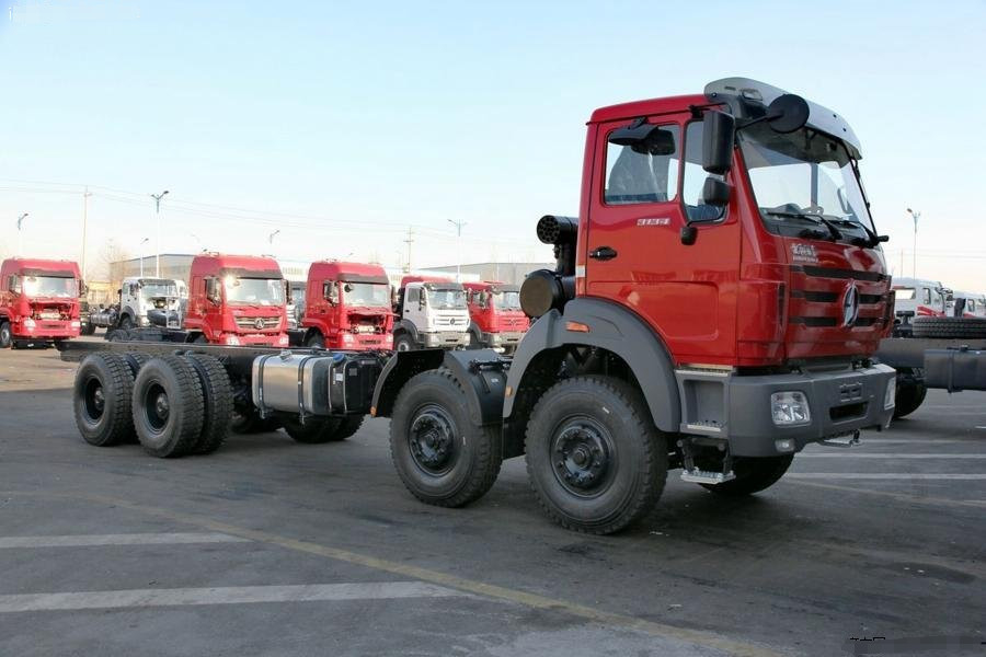 Beiben Lkw Gebrauchtlastwagen 8*4 Fahrmodus 240 PS Weichai Motor Schwerlastfahrzeug