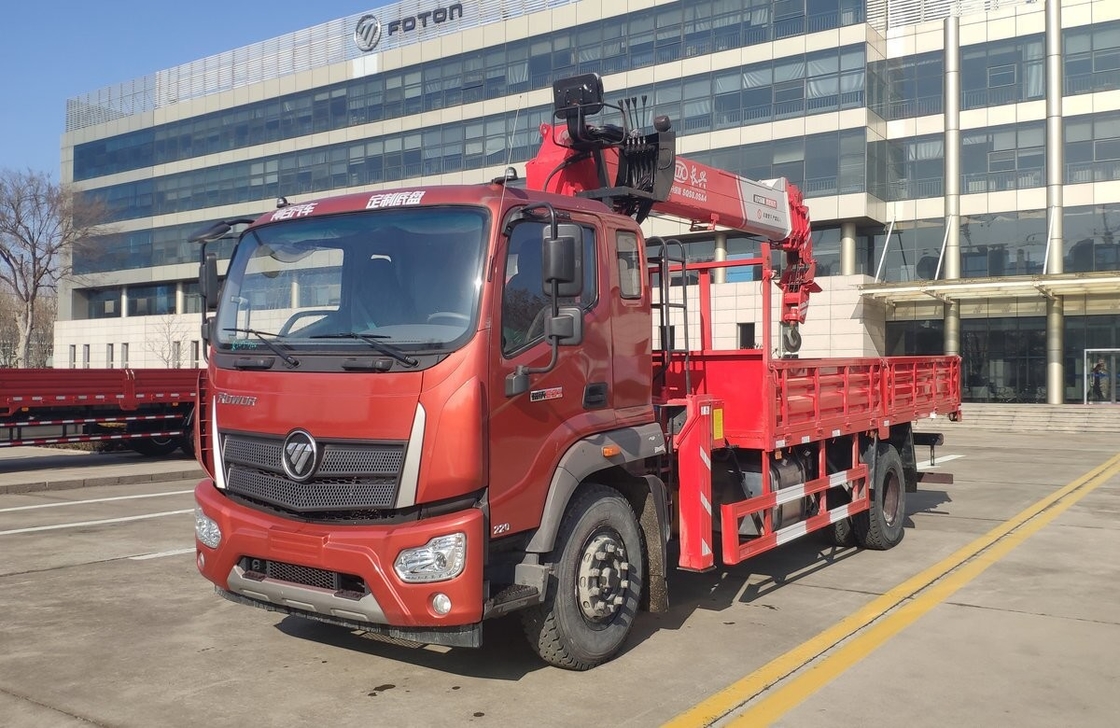 Foton-LKW-Kran 4*2 Antriebsmodus 9 Tonnen Einfachkabine 220 PS Linkssteuerung