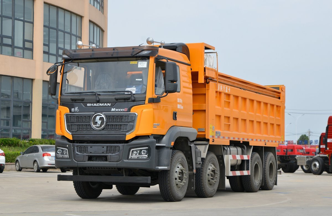 Gebraucht 8*4 Dump Truck zum Verkauf Shacman 430 PS CNG Motor M3000S 11 Meter lang A/C