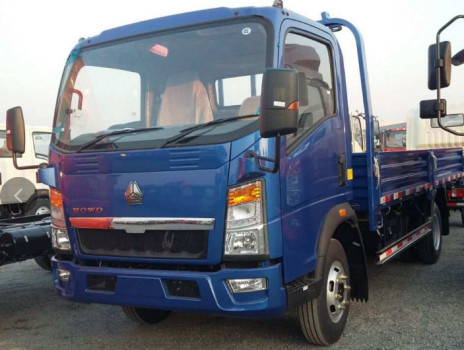 3 Tonnen Lkw Länge Ladungstank Howo 4*2 Flat Box Lkw Lkw Einkabine RHD Euro 2