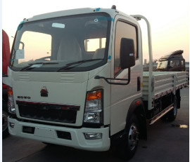 3 Tonnen Lkw Länge Ladungstank Howo 4*2 Flat Box Lkw Lkw Einkabine RHD Euro 2