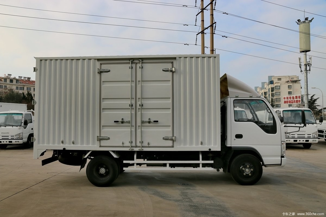 15 Tonnen Lastwagen Euro 4 Isuzu 4×2 Van Lastwagen 6 Reifen Mehrfach-Blattfedern 35 Kubik-Box