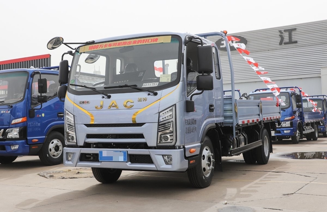 Box Lkw JAC 4*2 Leichtwagen Lkw Flachbett 6 Räder Einfachachse 4 Meter lange Box