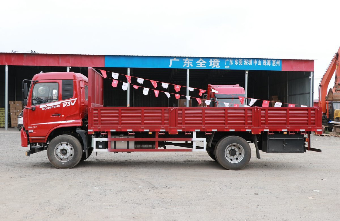12 Tonnen Lastwagen China Marke Donfeng 4*2 Lastwagen Flat Truck Doppel-Hinterreifen Linkshandlenkung