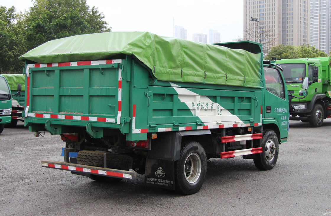 Gebrauchtwagen 4*2 Dongfeng Klein-Dump Truck Grüne Farbe Einzelreih Kabine Handbuch