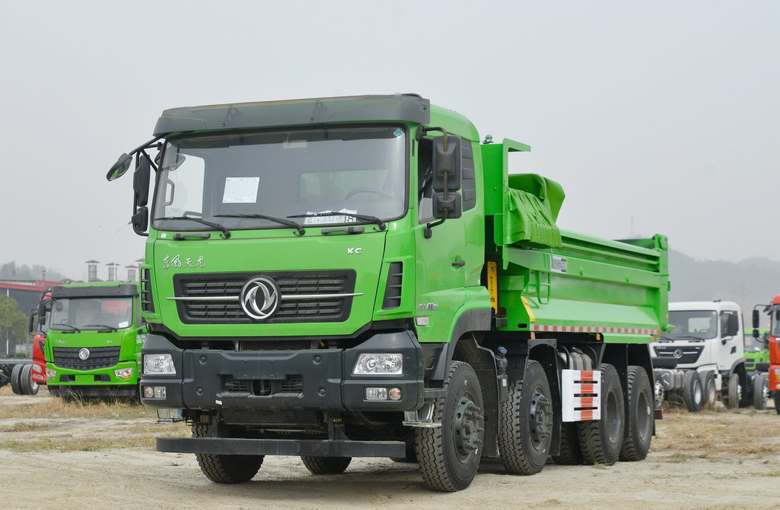 Gebraucht Donfeng Tipper Truck Tianlong Kabine 8*4 Schwerlast 350 PS Dump Truck 5,6 Meter Box