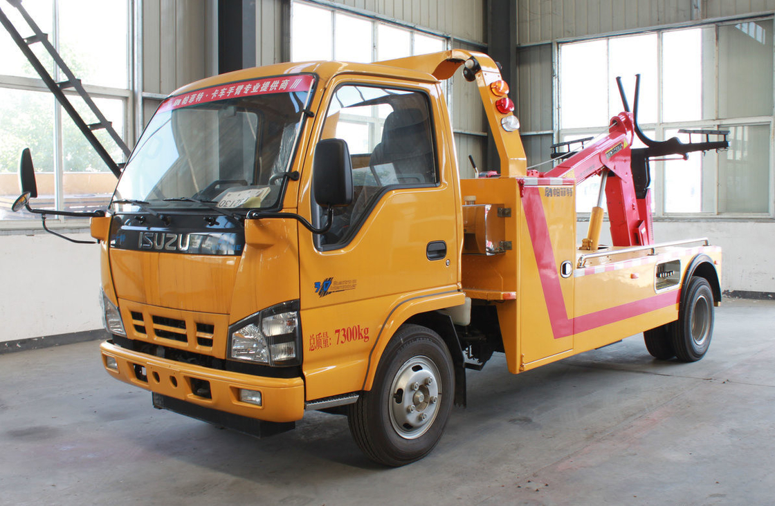 Schleppwagen-Wrecker Gebraucht Isuzu 600P Modell 4*2 Fahrmodus 130 PS Belastung 3 Tonnen Einzelkabine