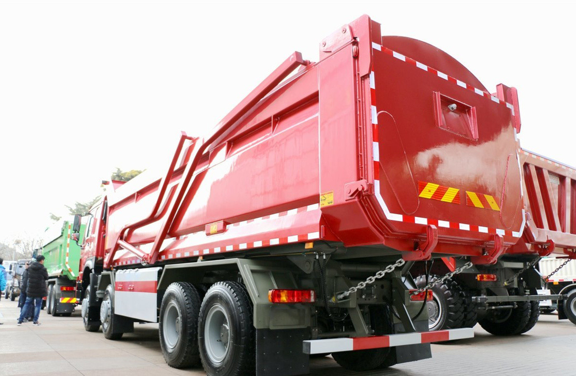Gebraucht Tipper Dump Truck 8×4 Antrieb 12 Reifen Transport Komposit HW76 Kabine Flachdach