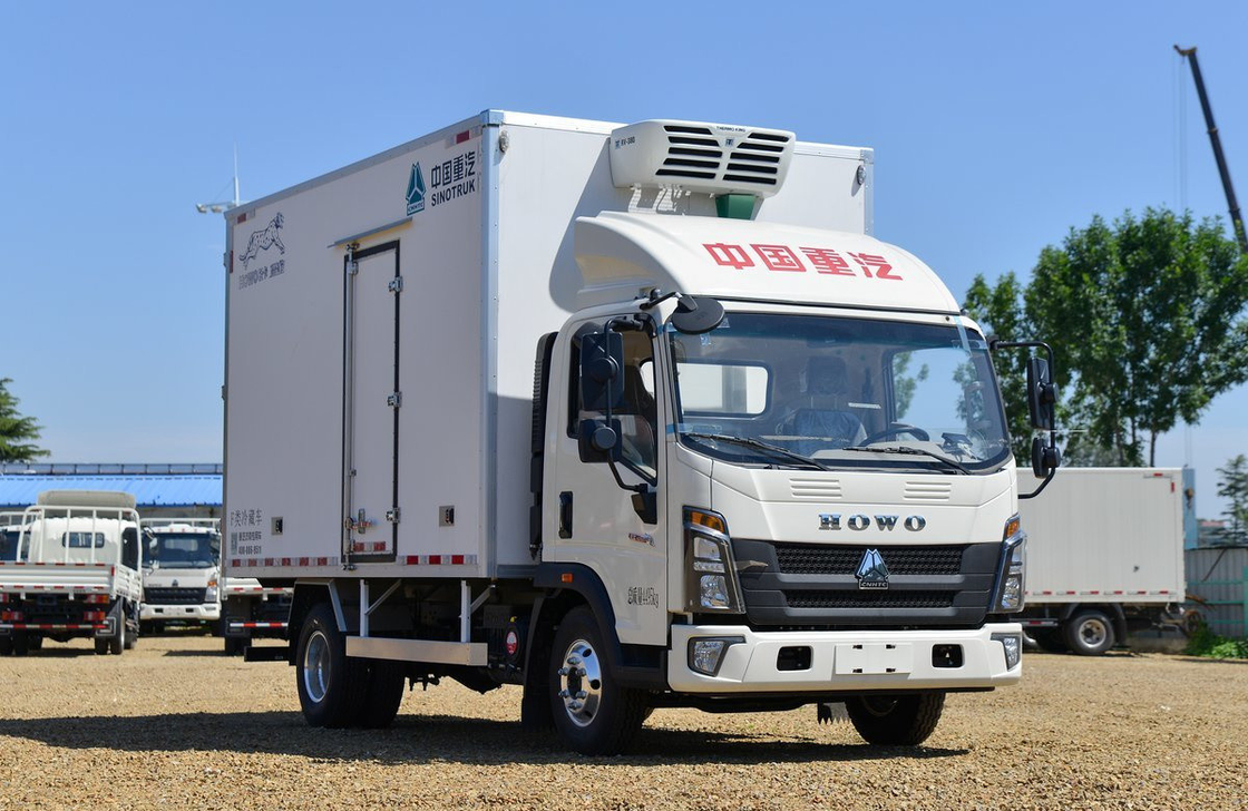 Gefrierwagen zum Verkauf Sinotruck Howo 4*2 Einfachachs Kühlwagen Lieferwagen 20 Kubikmeter