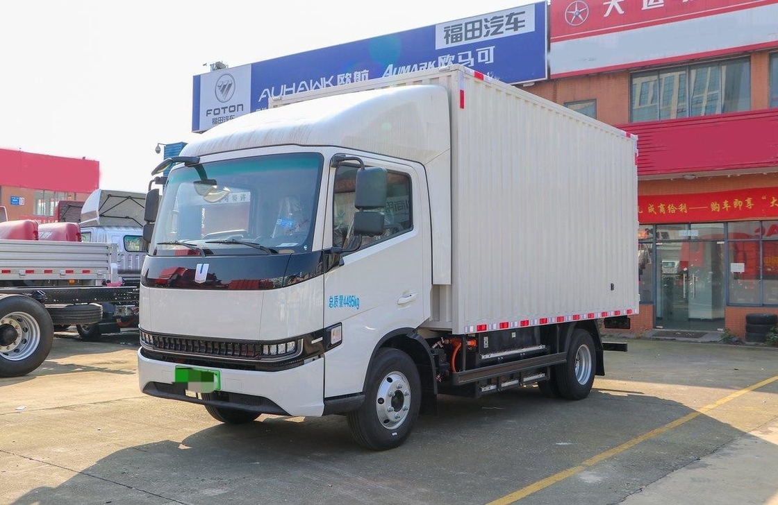 Box Trucks Geely Pure Electric Truck Neue Energie Kraftstoff 4*2 Lieferwagen Box 4 Meter A/C