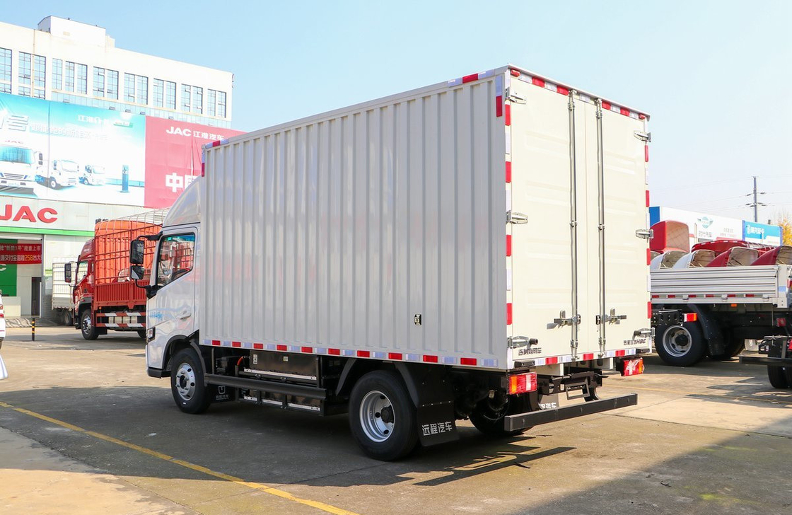 Box Trucks Geely Pure Electric Truck Neue Energie Kraftstoff 4*2 Lieferwagen Box 4 Meter A/C