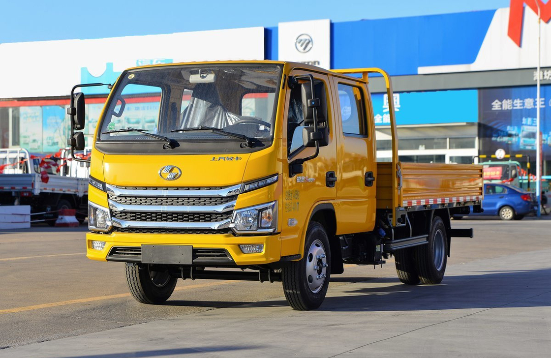 5 Tonnen Box Truck 2 Reihen Kabine 2 + 3 Sitzplätze Flachbett Box mit 3,2 Metern Yunei Motor 116 PS